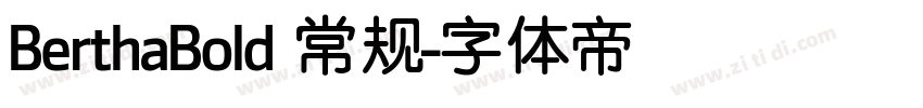 BerthaBold 常规字体转换